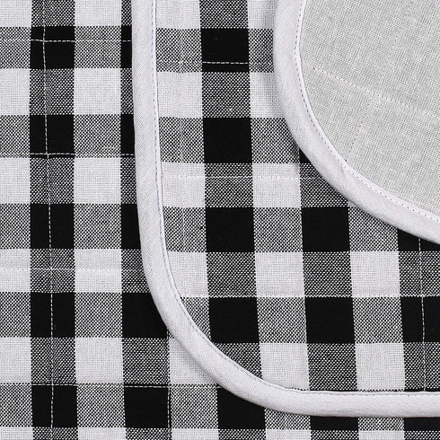 Buffalo Classic Check Plaid 2-Piece Dish Drying Mat Set - Extra Large 18"x24" Black...