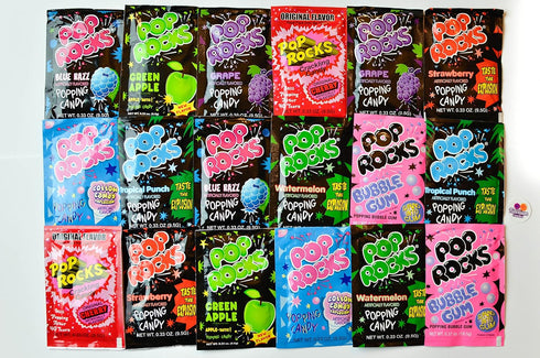 Pop Rocks Candy Ultimate 9 Flavor Assortment Bulk - Strawberry, Cherry, Tropical Punch, Watermelon, Blue Raspberry, Bubble Gum, Cotton Candy, Grap...