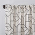 Archaeo Fragmented Geometric Embroidery Mid-Century Modern Natural Linen Blend Curtain, 50" x 63", Black/Linen...