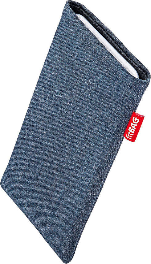 Jive Blue Custom Tailored Sleeve for Apple iPhone Xr | Made in Germany | Fine Suit Fabric Pouch case Cover with Microfibre Lining for Display Clea...