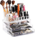 Masirs Clear Cosmetic Storage Organizer, Easily Sort Make-up, Jewelry & Hair Accessories, Looks Elegant on Your Vanity, Bathroom Counter or Dresse...