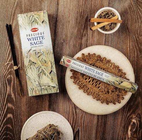 Hem White Sage Tubes Incense, 20g, Box of Six...