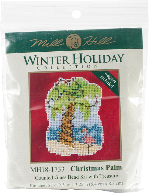 Mill Hill Christmas Palm Beaded Counted Cross Stitch Christmas Ornament Kit 2017 Winter Holiday MH181733...