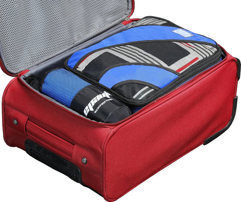 EPAuto Microfiber 2-Pack Fast Drying Towels (60" x30'') with Face/Hand Towel (24" X15'') for Travel, Beach, Backpacking, Camping and Gym...