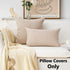 Home Brilliant Burlap Solid Linen European Throw Pillow Sham Cushion Cover for Bench, 20x20(50x50cm), Light Linen...