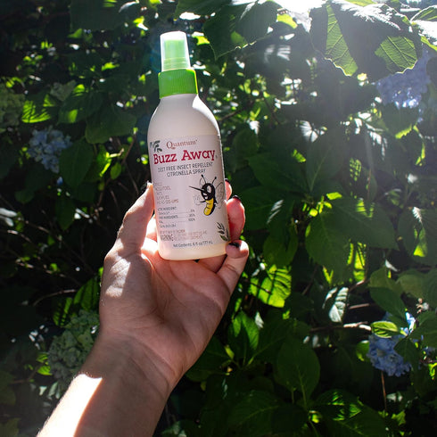 Quantum Buzz Away - Natural DEET-free Insect Repellent, Citronella Essential Oil Bug Spray, Original Formula - Small Children and Up, Travel Frien...