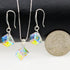 Uloveido Girl's Square Cube Authentic Austrian Crystal Hook Earrings and Rainbow Necklace Sets for Women - 925 Sterling Silver Wedding Engagement ...