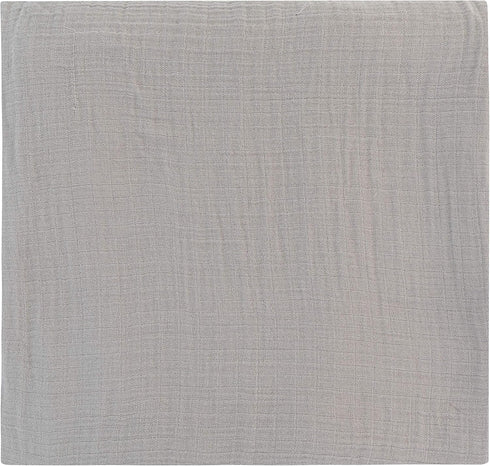 Ely's & Co. Cotton Muslin Swaddle Blanket 1-Pack for Baby Boy or Girl — 100% Cotton Muslin Extra-Large Swaddle Blankets (47” x 47”) Silver Grey...