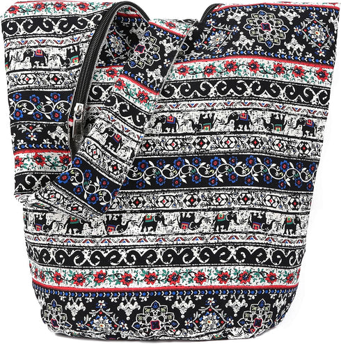Women Shoulder Handbags Fashion canvas Hippie Crossbody Bags Bohemian Animal Prints Hobo Bags...