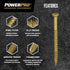 Power Pro Premium One Multi-Material Flat Head Screws, Epoxy Coated Steel, Fasten in Wood, Metal, Concrete, Drywall and Plastic, Bronze, #10 x 2 i...