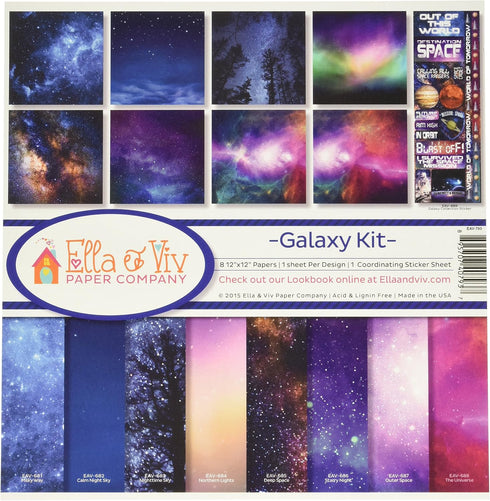 Ella & Viv by Reminisce EAV-793 Galaxy Scrapbook Collection Kit...