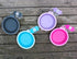 Prima Pet Collapsible Silicone Food & Water Travel Bowl with Clip for Dog and Cat (Large (5 Cups) + Bottle Holder, Aqua)...