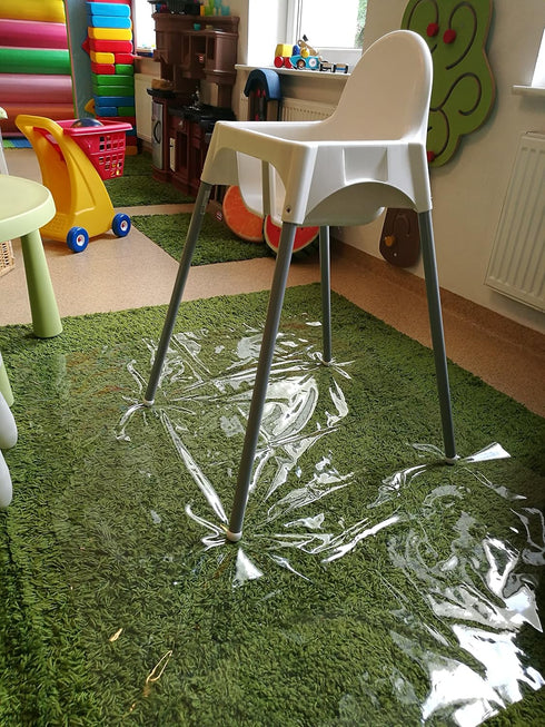 Easy Cleaning Baby Splat Mat Waterproof High Chair Floor Mat Feeding Floor Cover (Clear)...