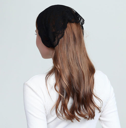 Vintage French Lace Headband Soft Headwrap Head Covering Church Veil H2...