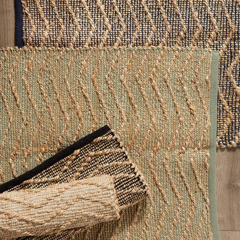 DII Woven Rugs Collection Hand-Loomed Jute, 2x3', Off-White Chevron...