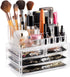 Masirs Clear Cosmetic Storage Organizer, Easily Sort Make-up, Jewelry & Hair Accessories, Looks Elegant on Your Vanity, Bathroom Counter or Dresse...
