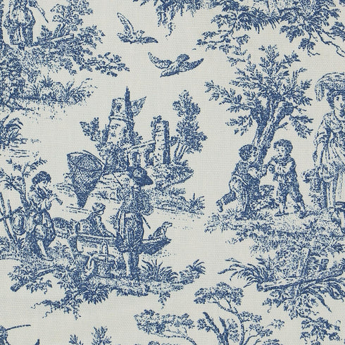 Waverly Charmed Life Classic French Country Rod Pocket Tier Pair for Kitchen or Bathroom, Double Panel, 52" x 36", Cornflower...