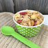 12 Ounce Disposable Paper Treat Cups Ice Cream Bowls -Plastic Spoons - Paper Straws - Ice Cream Sundae Kit for 24 - Blue, Pink, Orange, Yellow, Gr...