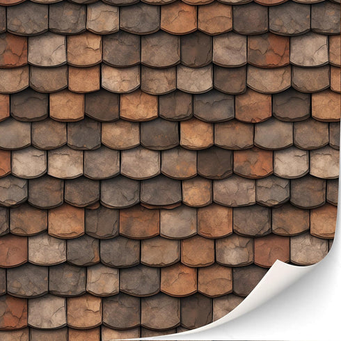 3 Sheets Self-Adhesive Roof Tiles and Shingles for Dollhouses Scale 1:12 (Roof Shingles Brown)...