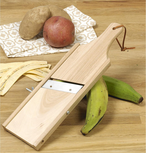 IMUSA USA Wood Plantain Slicer "Mariquitera", 13.8 x 4 x 1 inches...