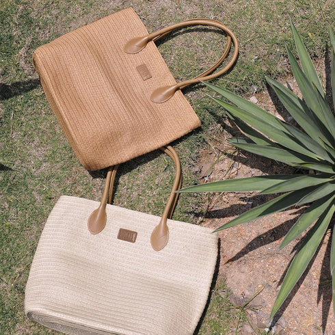 HOXIS Straw Rattan Women Tote Summer Beach Shoulder Handbag Medium Size 17.8''x12.6"x5.1"...