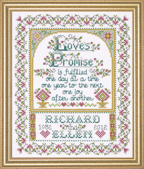 Design Works Crafts Tobin 356745 Loves Promise Counted Cross Stitch Kit-8"X10" 14 Count, Multicolored (2758)...