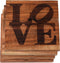 Philadelphia Coasters, Philadelphia Brotherly Love Drink Coasters – Philadelphia Gifts & Souvenirs, Engraved Acacia Wood Coasters – Philadelphia T...