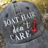 Women's Ponytail Baseball Cap Boat Hair Don't Care Embroidered Vintage Dad Hat...