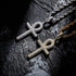 TOPGRILLZ Cross Necklace for Women Ankh Gold Cross Necklace for Men Rope Cuban Link Chain Pendant Necklace Iced out 14K Gold Plated Diamond Ankh P...