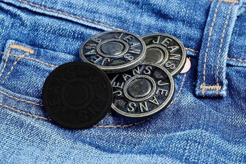 Button Covers Prevent Shirt Holes (4-Pack, Black & Clear)...