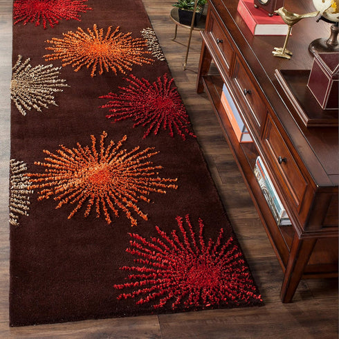 SAFAVIEH Soho Collection Accent Rug - 2' x 3', Dark Grey & Silver, Handmade Starburst Wool & Viscose, Ideal for High Traffic Areas in Entryway, Li...