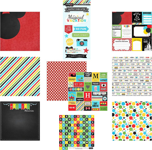Scrapbook Customs Themed Paper and Stickers Scrapbook Kit, Magical Vacation...