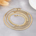 MIDEEO Gold Layered Ankle Bracelets for Women Layering Anklets Set Bracelet 18k Gold Plated CZ Rhinestone Chain Anklet Bracelets Dainty Women Beac...