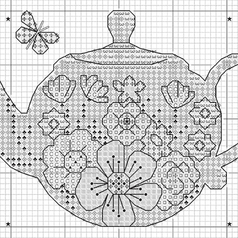 Dimensions Tea Time Counted Cross Stitch Kit for Beginners, 6" Diameter, 6 Piece...