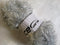 Large 100 gram skein Silver Light Gray Eyelash Dazzle Ice Metallic Eyelash Yarn...