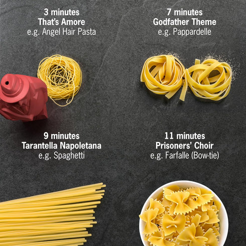 Al Dente Red - The Singing Floating Pasta Timer: Will Sing Different Tunes When Pasta is Ready at 3, 7, 9, and 11 Minutes, to be Boiled with Any P...