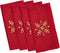 Red Winter Christmas Holiday Snowflake Cloth Napkin, 20" Square (4 Piece.)...