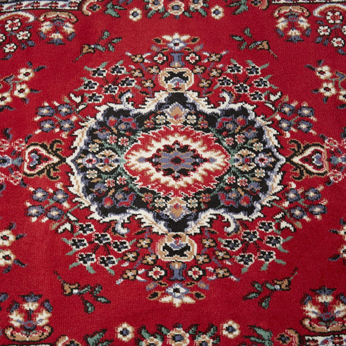Home Dynamix Premium Sakarya Traditional Medallion Border Area Rug, Claret, 1'9"x7'2" Runner...
