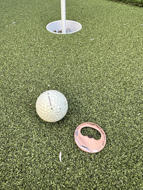 Premium Golf Ball Marker Bottle Opener Combo - Durable Stamped Metal Construction, Copper Finish- Great Gift for Golfers...