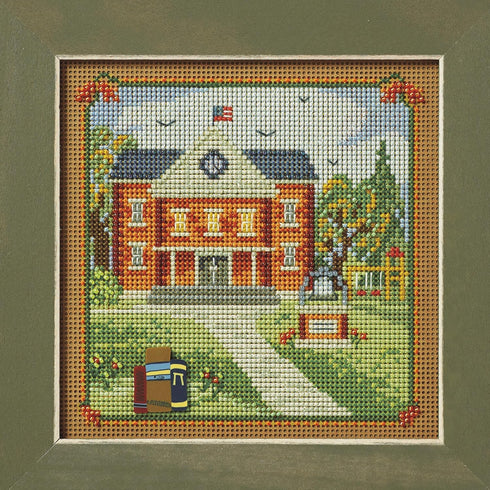 Mill Hill Book Learning Beaded Counted Cross Stitch Kit 2024 Buttons & Beads Autumn MH142423, Multicolor, 5.25 x 5.25 Inches...