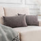 Home Brilliant Pillow Covers 12x20 Set of 2 Rectangular Throw Pillows Textured Chenille Velvet Pillow Covers for Bed, Brown, 12 x 20 inch, 30x50 c...