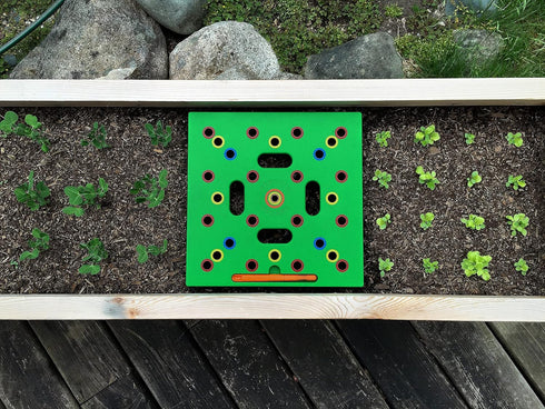 Seeding Square - Seed Spacer Tool for Maximum Harvest, Organized Plants & Less Weeds - Square Foot Garden includes Color Coded Templates, Magnetic...