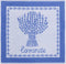 French Cotton Square Terry Towel, Lavande Lavande, 20-Inches by 20-Inches, Lavender, White...