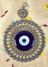 Glass Turkish Blue Evil Eye Wall Hanging Ornament with Little Hearts – Nazar Bead with Hamsa Keychain...