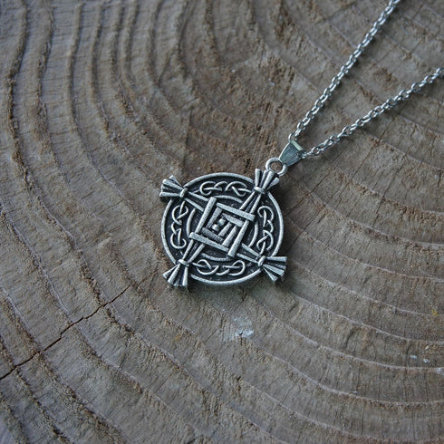 St. Brigid Pendant Necklace Irish Celtic Cross Necklace...
