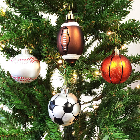PEPPERLONELY Soccer Shatterproof Sports Ball Ornaments/Decorations, Set of 6PC, 65mm (2-1/2 Inch)...