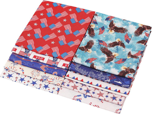 -25 Options- 100% Cotton Quilting Fabric Bundles 10pcs Fat Quarters 18”x21”-Medium Weight 5.2 oz- for Quilting, Sewing Project, Patchwork, DIY Cra...