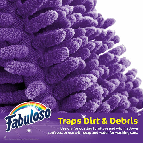 Fabuloso Microfiber Cleaning Mitt, Purple, One Size Fits All | Lint-Free, Scratch-Free Cleaning Glove for Surfaces and Furniture | Microfiber Dust...