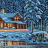 Dimensions Gold Collection Counted Cross Stitch Kit, Aurora Cabin, 16 Count Dove Grey Aida, 16'' x 12''...