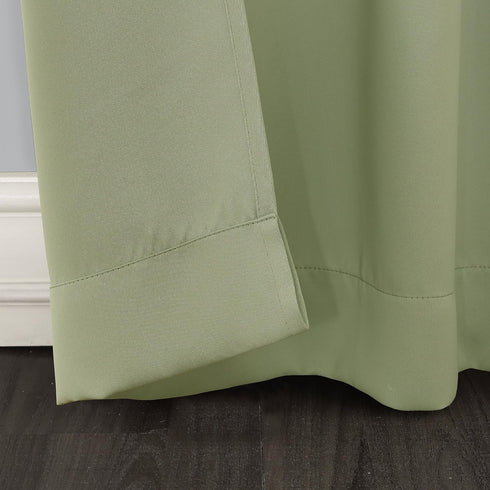 Sun Zero Easton Energy Saving Blackout Grommet Curtain Panel, 40" x 84", Sage Green...